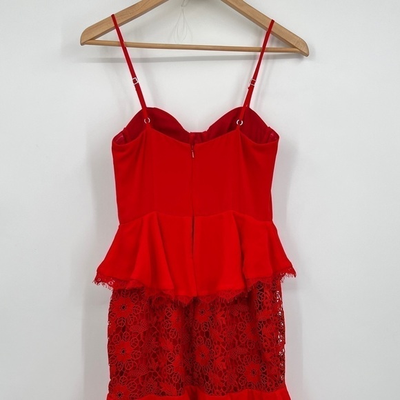 Majorelle Zelda Fitz Gown Sleeveless Chiffon Floral Lace High Low Maxi Dress XS - Picture 10 of 14